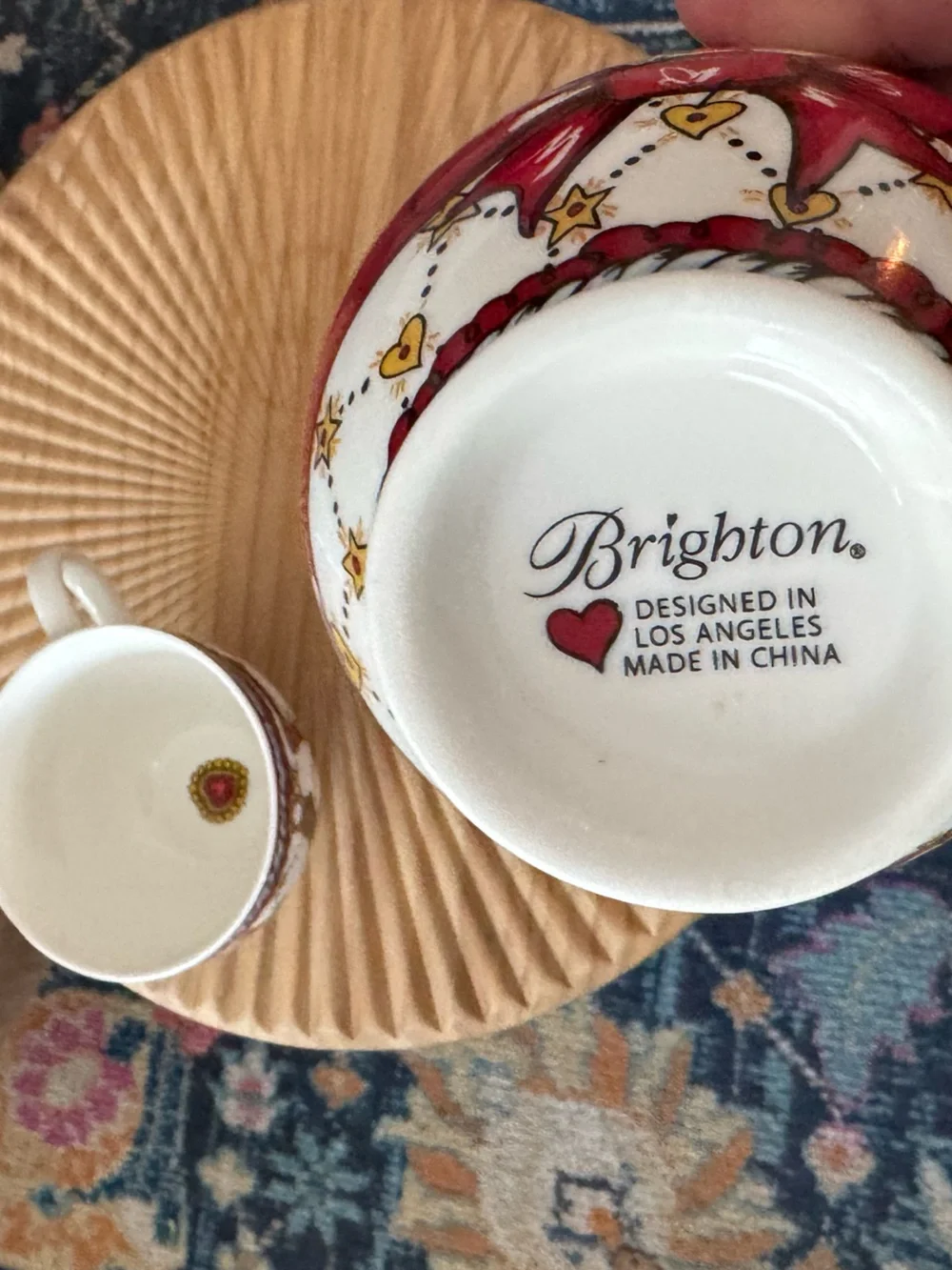 Brighton Jewel & Love limited edition porcelain coffee Latte mugs Bow Love
